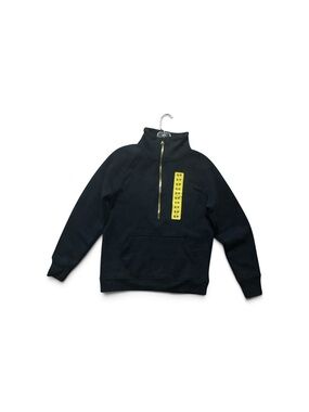 Men's Black Half-Zip Pullover Sweater